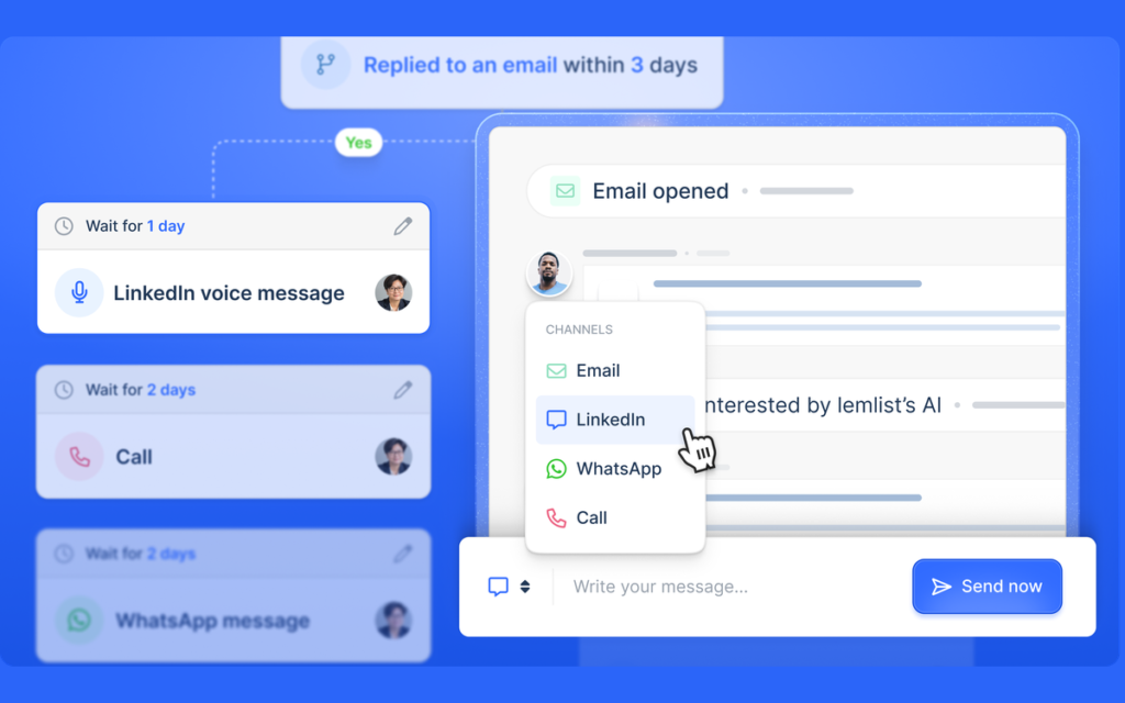 Interface de Lemlist