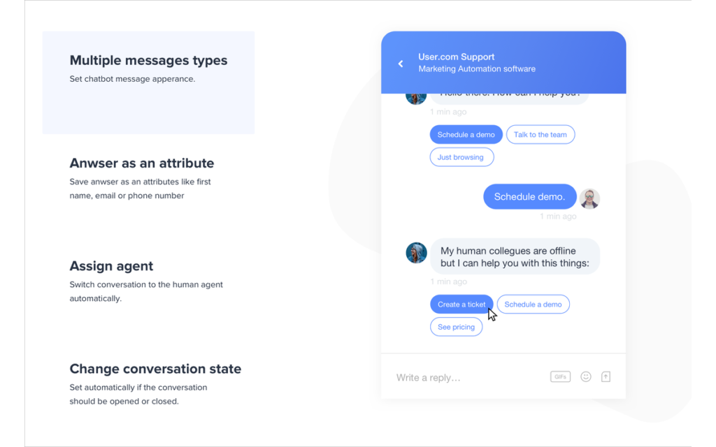 Chatbot de Positive User en conversation